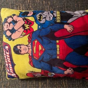 Justice League of America Six Flags Pillow - RARE Collectible (10" x 8")